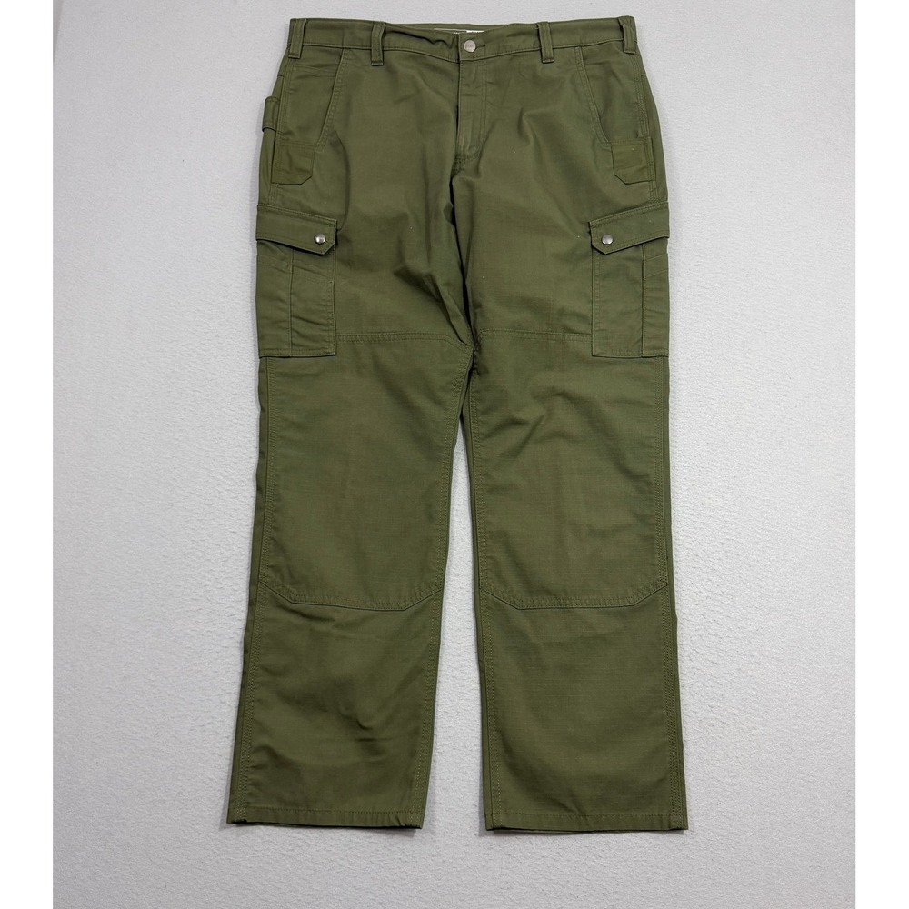 Carhartt Cargo Pants Mens 40x32 Green Rugged Flex Ripstop Relaxed Fit BN5461-M